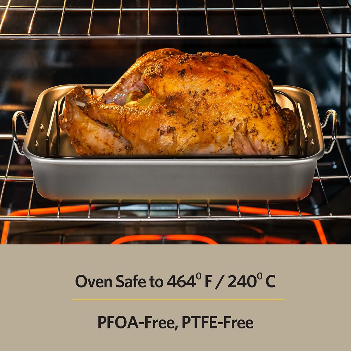 Nonstick Roasting Pan, Metal Bakeware Dish, Oven Roaster Tray, Baking Tray -11 Nonstick Roasting Pan, Metal Bakeware Dish, Oven Roaster Tray, Baking Tray -11